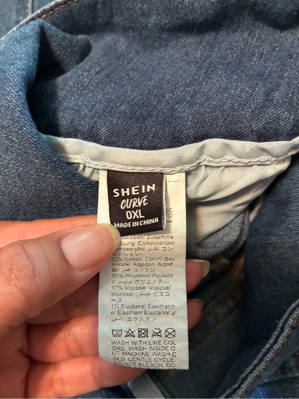 SHEIN Dark Blue Flared Leg Jeans - Picture 6 of 7